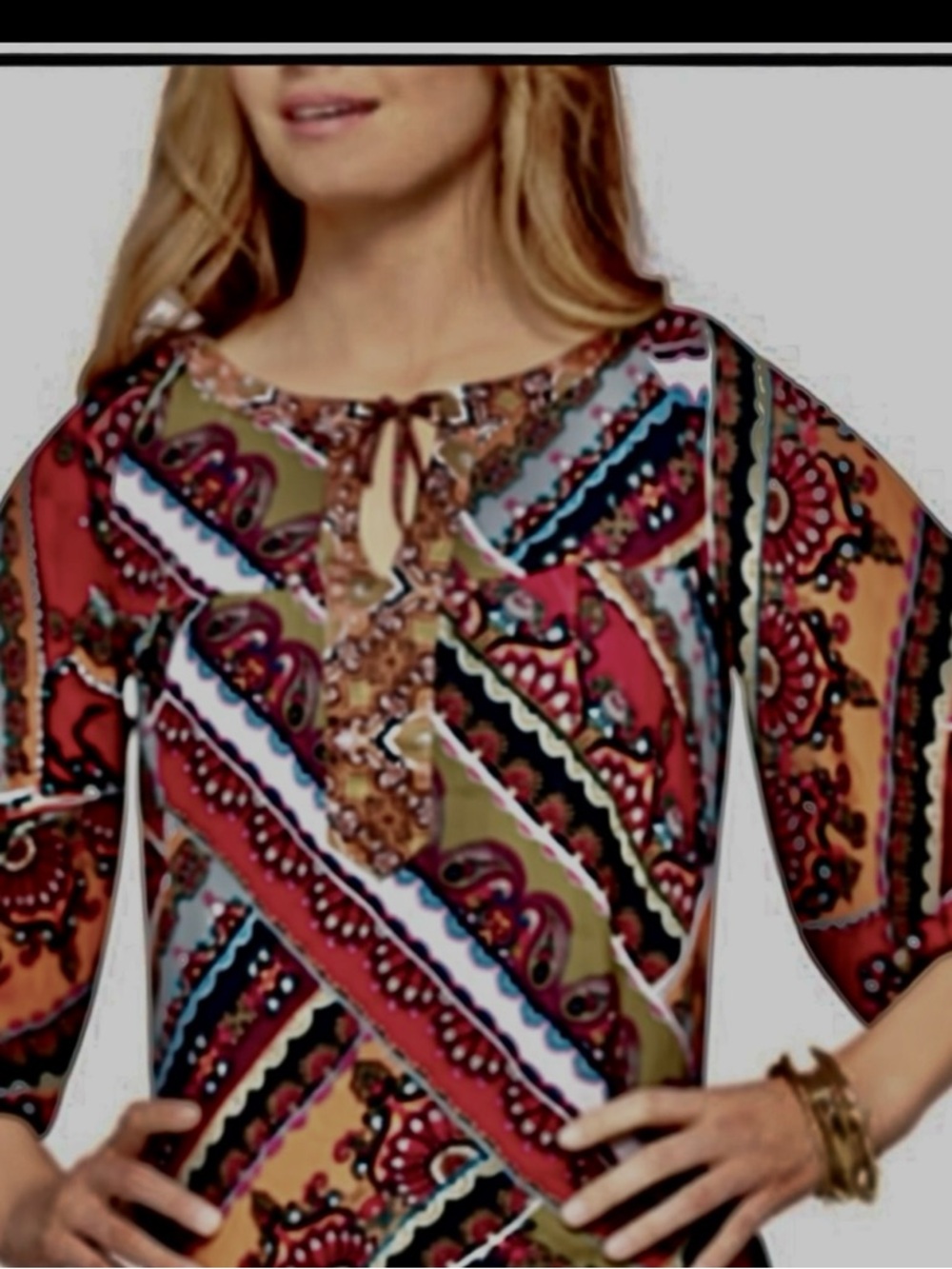 50%offw❤️ Anthropologie Figs & Flowers Women's Top Plus 3X Sheer Floral Chiffon